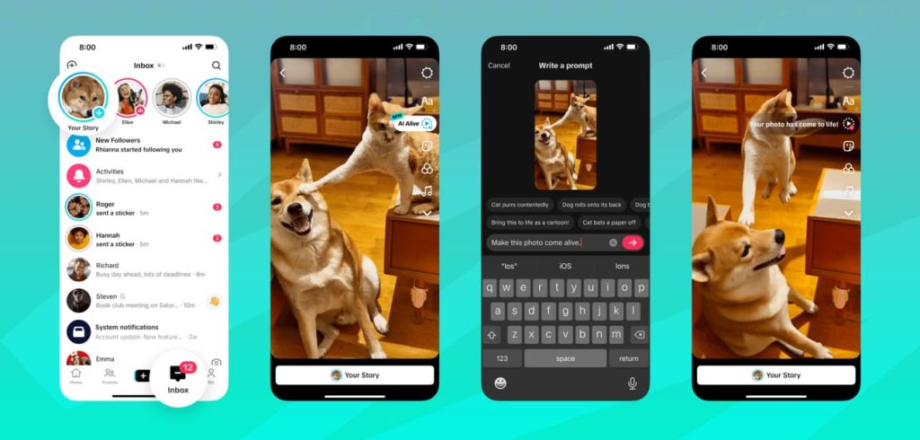 Giao diện tính năng AI Alive trong TikTok AI giúp biến ảnh thành video